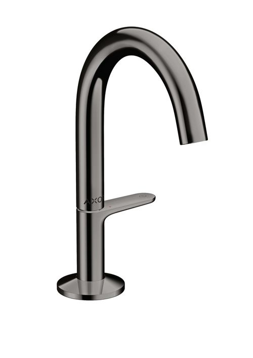 AXOR-HG-AXOR-One-Waschtischmischer-Select-140-mit-Push-Open-Ablaufgarnitur-Polished-Black-Chrome-48010330 gallery number 1